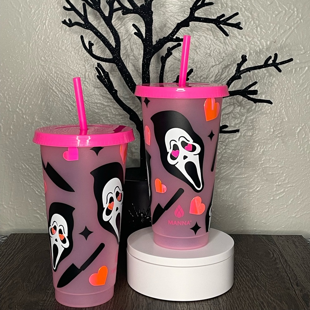 2 Ghost face Halloween cups